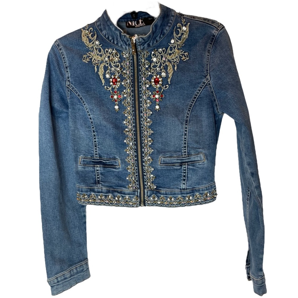 NICE Istanbul Couture Embroidered Jean Jacket